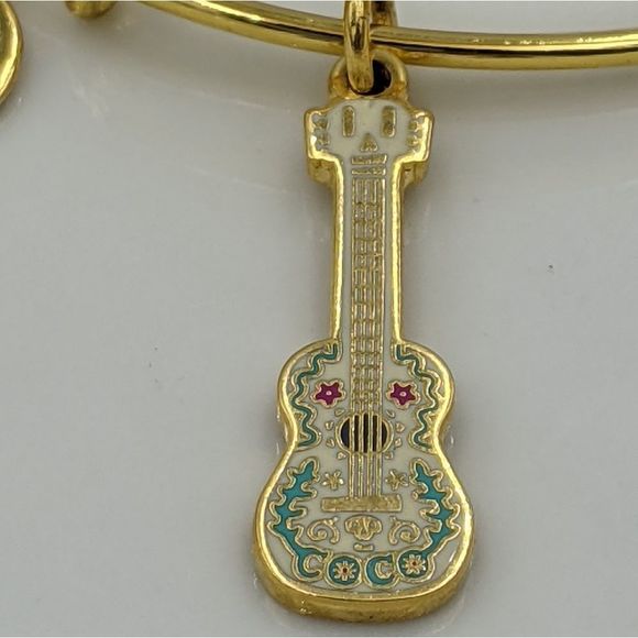 Alex and Ani Disney Gold Coco Guitar Bracelet - Picture 5 of 11